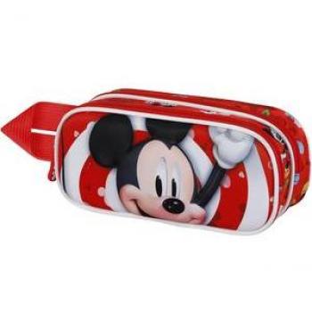 Estuche portatodo doble 3D Mickey Mouse Twirl Disney Karactermania rojo