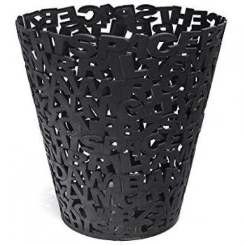 Balvi Papelera Letters Color Negro Plástico 30cm