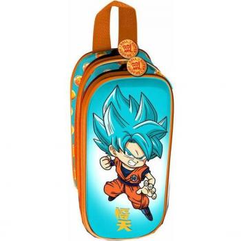 Estuche Escolar Dragon Ball 3D Doble Compartimento Karactermania Azul