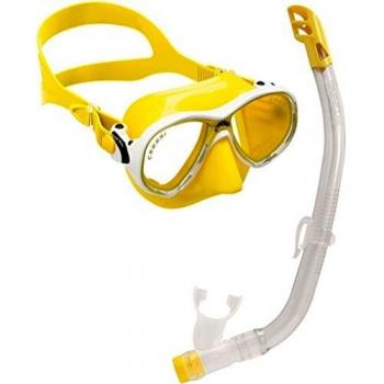 Cressi Set Marea VIP Jr Pack de Snorkel, niños, Transparente/Amarillo, 7-13 años