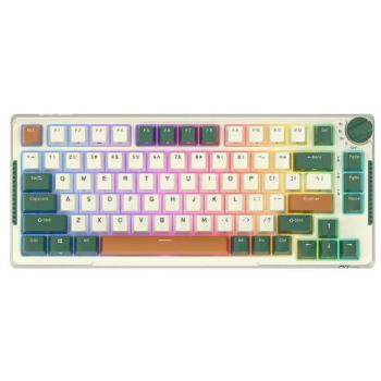Teclado Mecánico Inalámbrico Royal Kludge RKH81 RGB 81 Teclas Sky Cyan Switch Trimodal Retroiluminado
