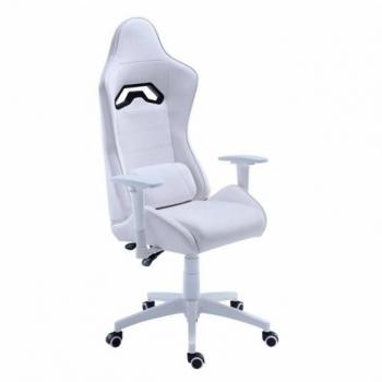 Silla gamer Gus giratoria reclinable blanca 70x70x123/133 cm