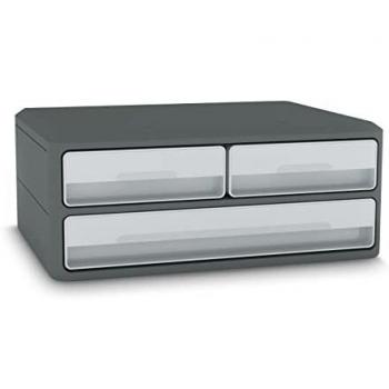 Módulo MoovUp 2 cajones pequeños + 1 cajón grande 9-021 gris oscuro/gris claro CEP
