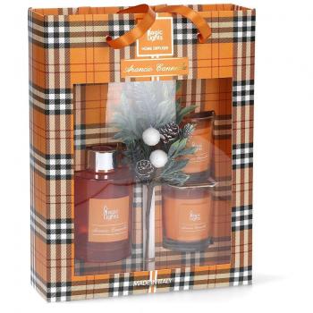 Estuche de Regalo Magic Lights con Mikado Difusor y Velas de Naranja-Canela