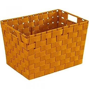 Wenko 20680100 Cesta Adria M Naranja - Cesta para el baño, Polipropileno, 35 x 22 x 25.5 cm, Naranja