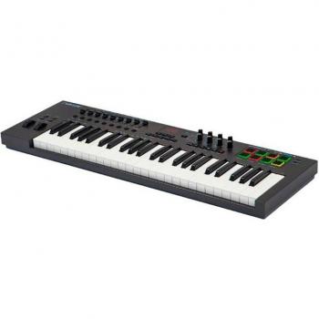 Teclado Controlador MIDI-USB Nektar Impact LX49+ - 49 teclas sensibles a la velocidad, 8 pads retroiluminados, 8 controles deslizantes, compatibilidad con DAWs, alimentación USB, diseño