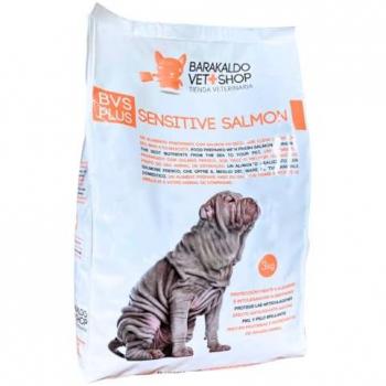 Alimento completo para perros Bvs Diet Hepatic Mini Razas Pequeñas 3 Kg y Alimento completo para perros Sensitive Salmón Barakaldo Vet Shop 12 kg preparado con salmón fresco