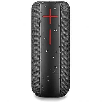 NGS Roller Nitro 2 Portable Bluetooth Speaker - 20W, Waterproof IPX5, FM Radio, Built-in Microphone, Black
