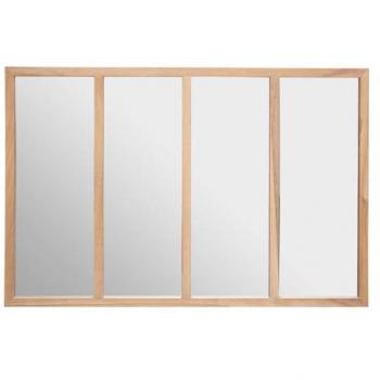 Espejo Decorativo de Madera Estilo Rústico 116x76cm - Modelo Boer