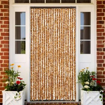 Mosquitera Chenille Ocre y Blanco 90x220 cm