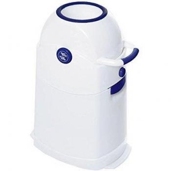 Diaper Champ 3041 R - Cubo de basura para pañales, tamaño pequeño, color azul y blanco