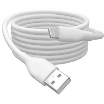 Digitus 1m USB-A to Lightning Silicone Charging Cable - White