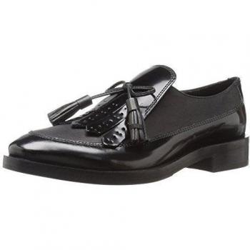Geox Donna Brogue F, Zapatos de Vestir Para Mujer, Negro