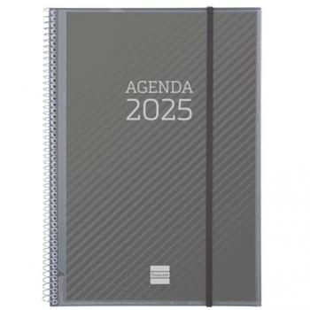Finocam - Agenda Espiral Personalizable Basics 2025 Semana Vista Vertical Enero 2025 - Diciembre 2025 (12 meses) Español, tamaño E40-210x297 mm, multicolor
