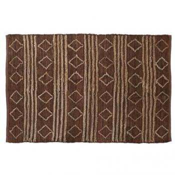 Alfombra Home ESPRIT Marrón Rombos 120 x 180 x 1 cm