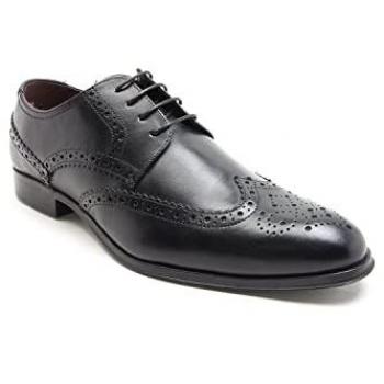 Red Tape Thomas Crick Men's Brogue Derby Shoes - Black Leather, Comfortable & Durable, Size UK 9