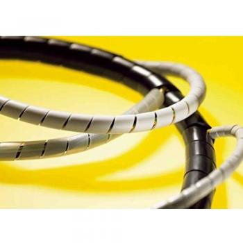 Guaina Espiral HellermannTyton 1.60 mm a 8 mm Gris 30 m