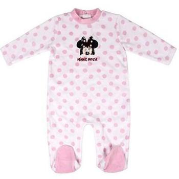 CERDÁ LIFE'S LITTLE MOMENTS 2200006318_T09M-C70 Pelele Minnie Mouse Niña Licencia Oficial Disney, Rosa, 9 Meses para Bebés