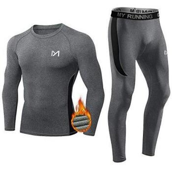 MEETYOO Conjuntos térmicos Hombre, Deportes Ropa Interior térmica Aire Libre Base Layer Thermo Function Ropa Deportiva de Invierno para Running Ciclismo Esquí