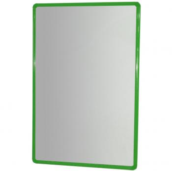 HenBea- Espejo infantil acrílico con marco de aluminio, Color verde, 100x65 cm