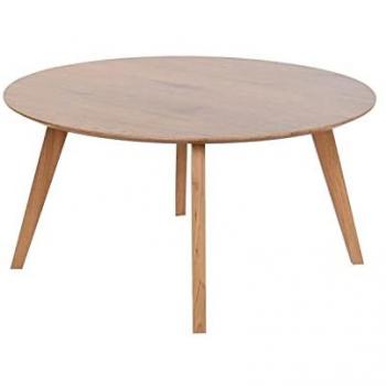 Mesa de Centro DKD Home Decor Metal y Madera MDF 90x90x45 cm Estándar Natural