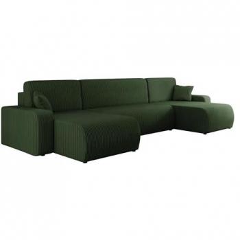 Sofá rinconero Shelton 103, función de descanso, caja de ropa de cama, 312x145x82cm