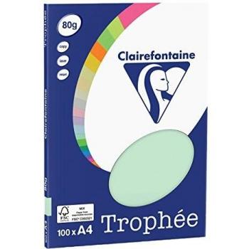 Papel A4 Clairefontaine Trophée Verde 80 g/m² 100 Hojas