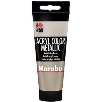 Pintura Acrílica Marabu Color Metalizado 100 ml - Gris Pardo 748