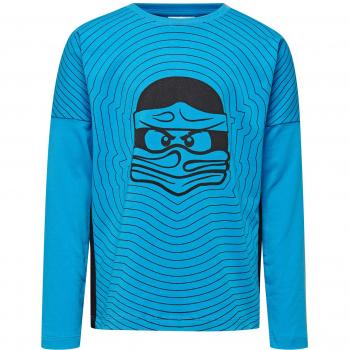 LEGO Wear Boy Ninjago- Tiger 103 - Langarmshirt, Camisa Manga Larga Niños, Azul
