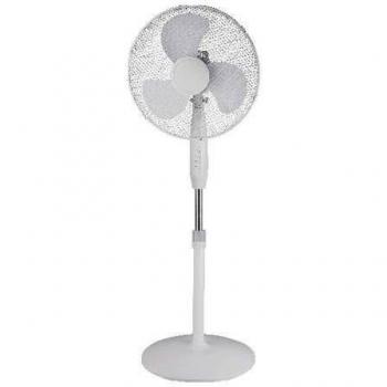 Bastilipo Tenerife Ventilador de Pie Redondo, 45 W, Plástico, 3 Velocidades, Blanco