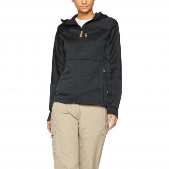 Fjällräven Women's Versatile Warm Fleece Hoodie - Black, Size L