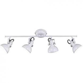 Regleta de Focos Trio Gina Blanca 79cm con 4 Bombillas E14 y Lámpara de Pared