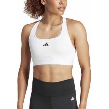 Adidas Powerreact Sports Bra Medium Support Blanco L / AB Mujer