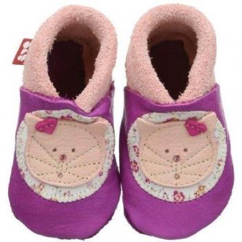 Pololo Kittybell 1-54-202 - Zapatillas de casa de cuero, color rosa, talla 26/27