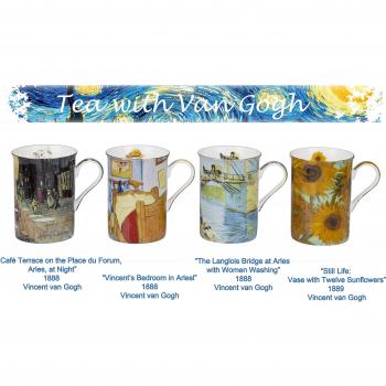 4 tazas con diseño de Vincent van Gogh