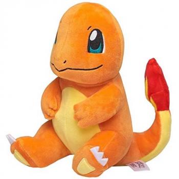 Peluche Jazwares Pokémon Charmander 20 cm, color naranja, suave al tacto, diseño detallado y oficial de Pokémon