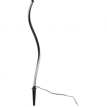 Lámpara LED Solar Curva Lindby Sabriel, Negra, de Aluminio, 3000K