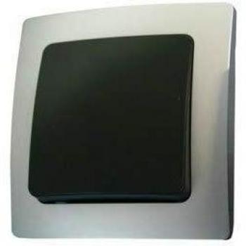 Conmutador Electrico Empotrar 80x80x12mm Plata/Gris