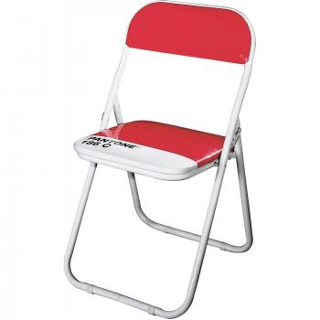 SELETTI Silla METALLO PIEGHEVOLE PANTONE® 186 Cm. 44 ALTEZZA 46/79 - Rosa