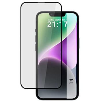 Protector Cristal Templado 5D Completo Negro para iPhone 14 (6.1) con Adhesivo Total