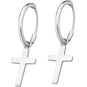 Pendientes Time Road WS01621/10 de Plata con Motivo de Cruz para Mujer