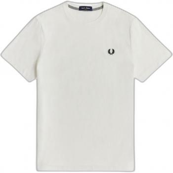 Camiseta Fred Perry cuello redondo blanca para hombre