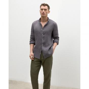 Ecoalf Camisa Malibu de Algodón Orgánico en Color Gris Oscuro