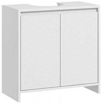 HOMCOM Mueble Bajo Lavabo Moderno Blanco con Estante y Pie Anti-vuelco, Carga Máxima de 40 kg, Dimensiones 60x30x60 cm