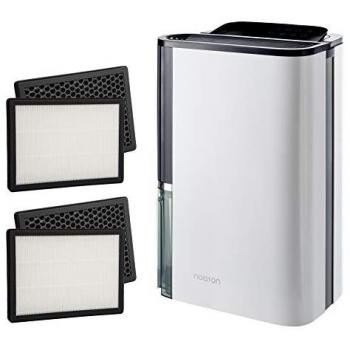 Deshumidificador y purificador de aire Noaton DF 4123 con 2 filtros HEPA H13 + carbón, capacidad de 23L/24h, para espacios hasta 50 m², depósito de 4.5 litros y