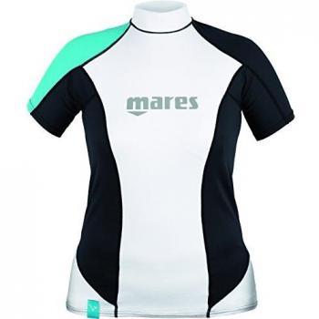 Mares Rash Guard S/S Loose Fit She Dives Aqua - Traje de Buceo para Mujer, Color Negro, Talla XS
