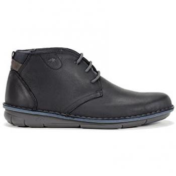 Botines de piel para hombre Fluchos F0701 Azul Marino Casual con Cordones