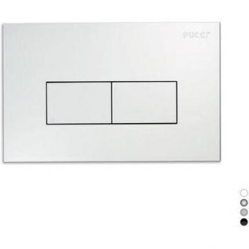 Placa de cisterna empotrada Pucci Eco 2 botones modelo 2014 cromada