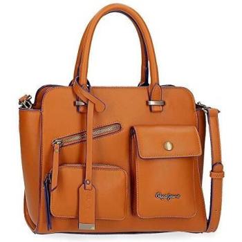 Pepe Jeans Zoe Bolso Marrón 29x25x12 cms Piel Sintética
