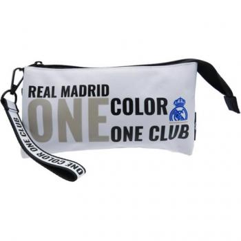 Portatodo Triple Real Madrid Oficial Blanco - Producto Oficial del Club
